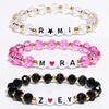Kristallarmband-Set mit Glasperlen für Mädchen - K-Pop-inspiriertes stapelbares Schmuckgeschenk