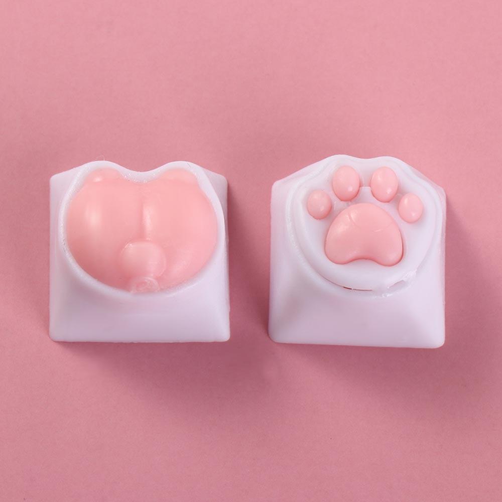 Kočičí tlapky Corgi zadeček Růžová kočičí dráp klávesa přívěsek na klíče Kancelář Volný čas Zábava