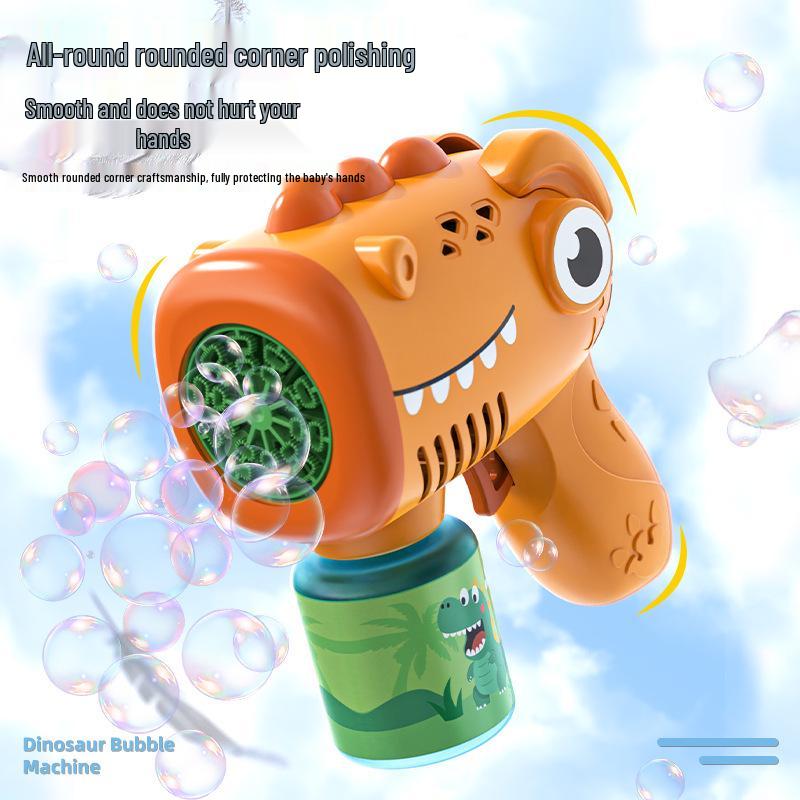 Dinosaur Automatic Bubble Machine - Leak-Free Electric Handheld Bubble Gun Toy for Kids