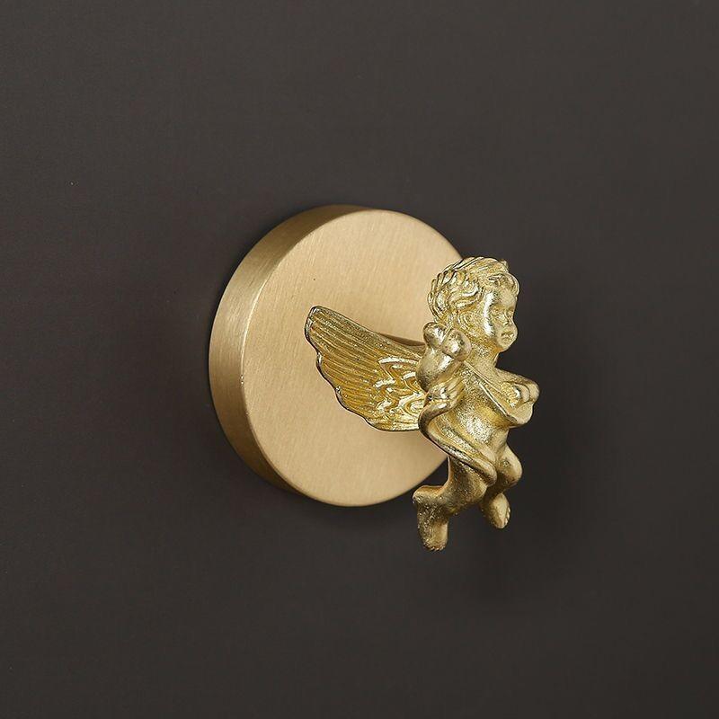 Leaf Ginkgo Brass Angel Bird Dragonfly Wall Hook With Adhesive For Door Decor