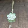 Exquisite Summer Pink Lotus Phone Charm Pendant Fashion Simulated Flower Beaded Keychain Car Ornaments For Women Bag Decoration 1