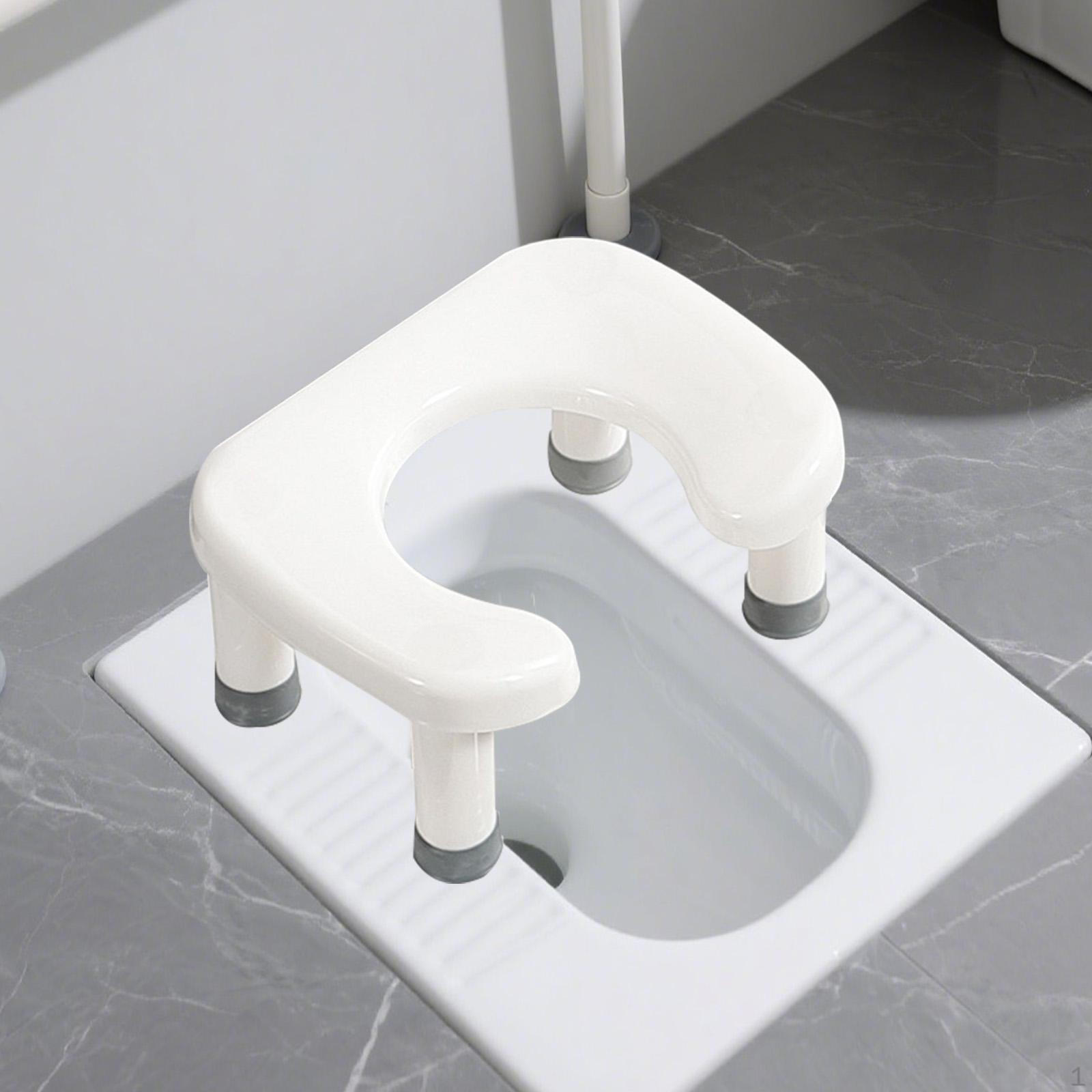 

Табурет для туалета Простой Легкое хранение Взрослые Пожилые Ступенька для ванной White S