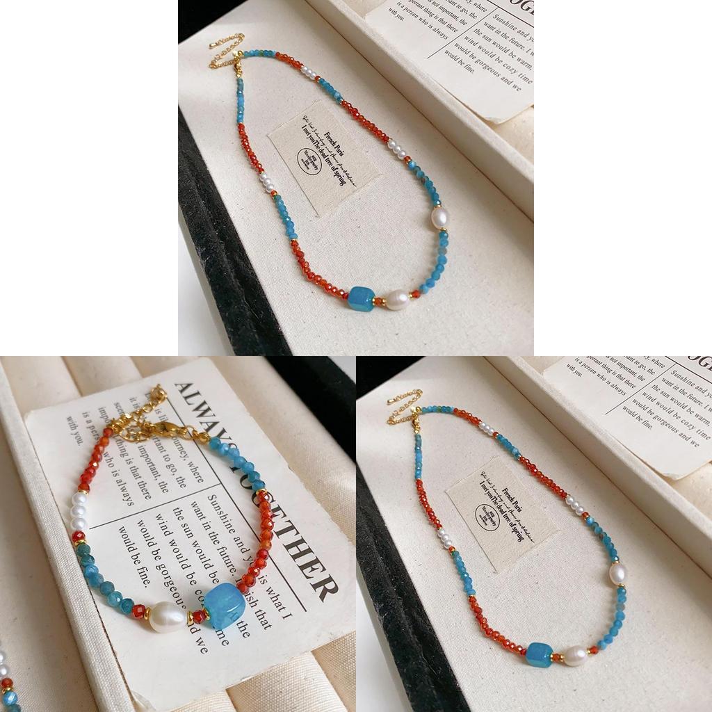 Nytt Kinesisk Geometriskt Pärlhalsband Med Färskvattenpärlor För Kvinnor