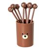 10Pcs Cute Mini Toothpicks Cartoon Kids Food Picks Plastic Fruit Forks Bento Decorative Tableware Food Picks Dessert Fork
