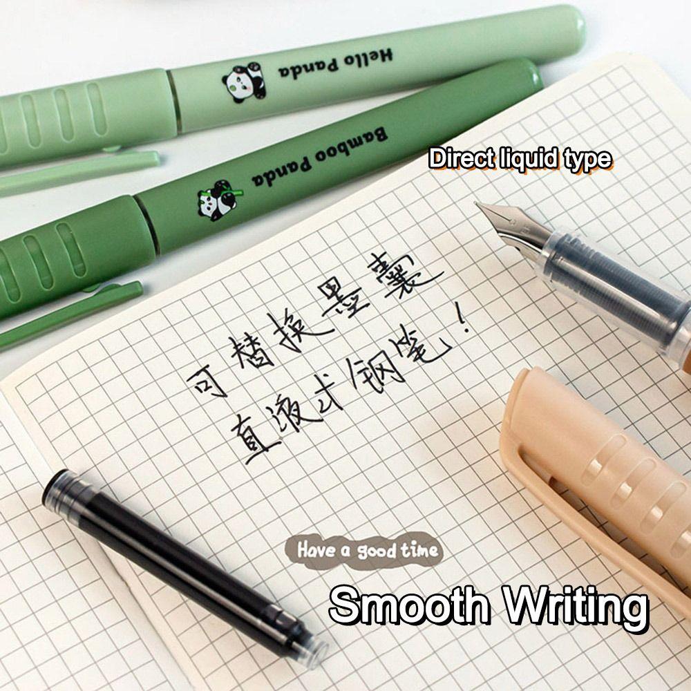 4Pcs Quick-drying Capibara Fountain Pen Replacable Ink Fountain Pens Writing Stationery Studengt