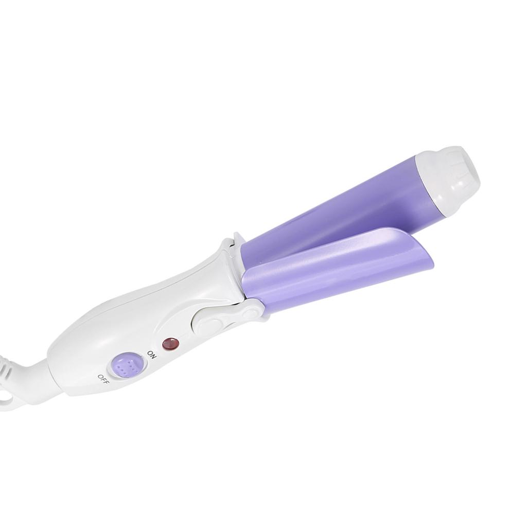 Mini Portable Deep Curly Bunches Ceramic Curling Heating Wave Curler Purple