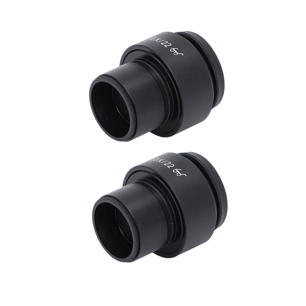 2 Stück 10x Mikroskop-Okulare 22mm Hoher Augenabstand Weites Sichtfeld Optische Linse Okular Dioptrieneinstellung 30mm Anschluss