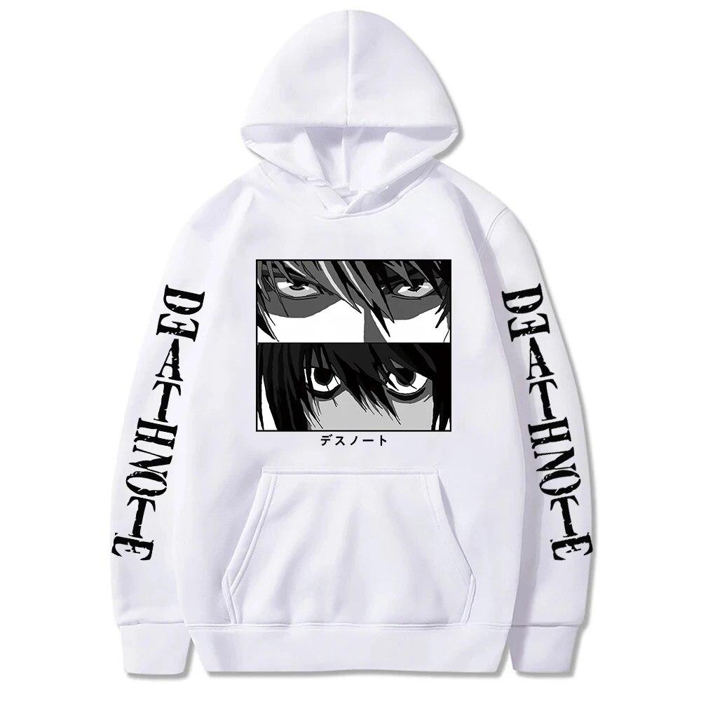 New Anime Death Note Hoodies Kira L Lawliet Eyes Printed Unisex Women Hoodie Hooded Sweatshirts Pullovers Harajuku Unisex Clothing