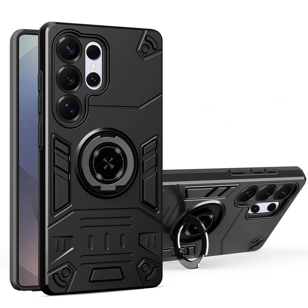 Für Samsung Galaxy S25 Ultra S25+ Hülle Für Samsung S25Plus S25Edge S25FE Panzer Stoßfest Ringständer Halter Schale Coque Fundas
