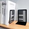 Music Decoration 1 Pair Metal Book Ends, Piano Musical Notes Decorative Bookend for Shelves, Heavy Cut Bookends Duty Holder Stand, Non-skid