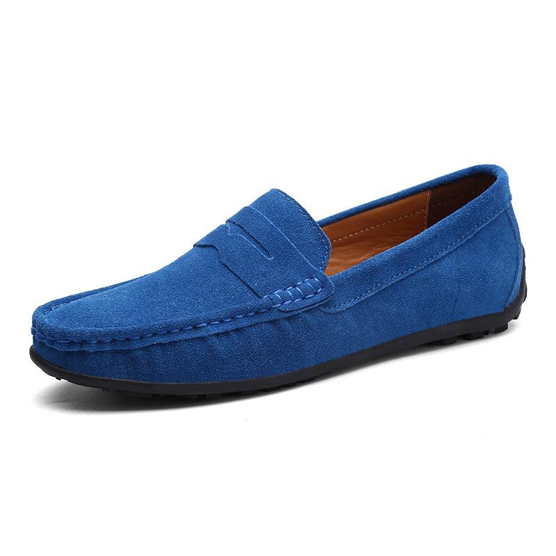 Men Casual Shoes Luxury Mens Loafers Handmade Suede Genuine Leather Men's Shoes Moccasins Slip On Flats Male Luxe Driving Shoes