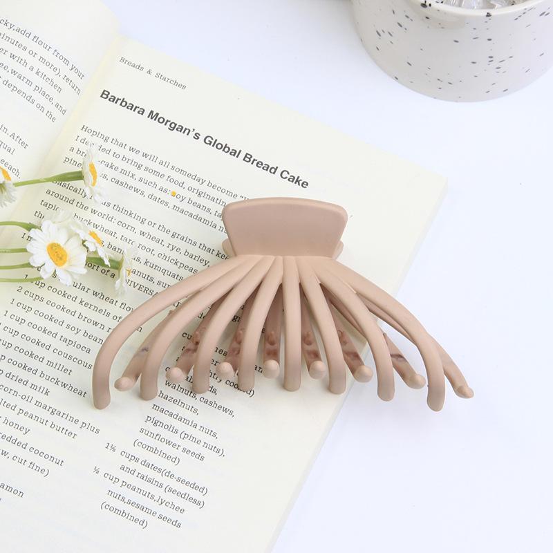 Summer Frosted Solid Color Grab Clip, Large Hair Grab, Fashionable Shower Clip