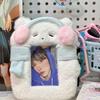 Cartoon Plush Card Holder Cover Star Chasing Pendant Keychain Photo Protector Case Id Credit Case Card Case