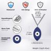 Böser Blauer Auge Anhänger Halskette für Männer Edelstahl Oval Glücksbringer Augen Halskette Persönlichkeit Mode Schmuck Geschenk Großhandel