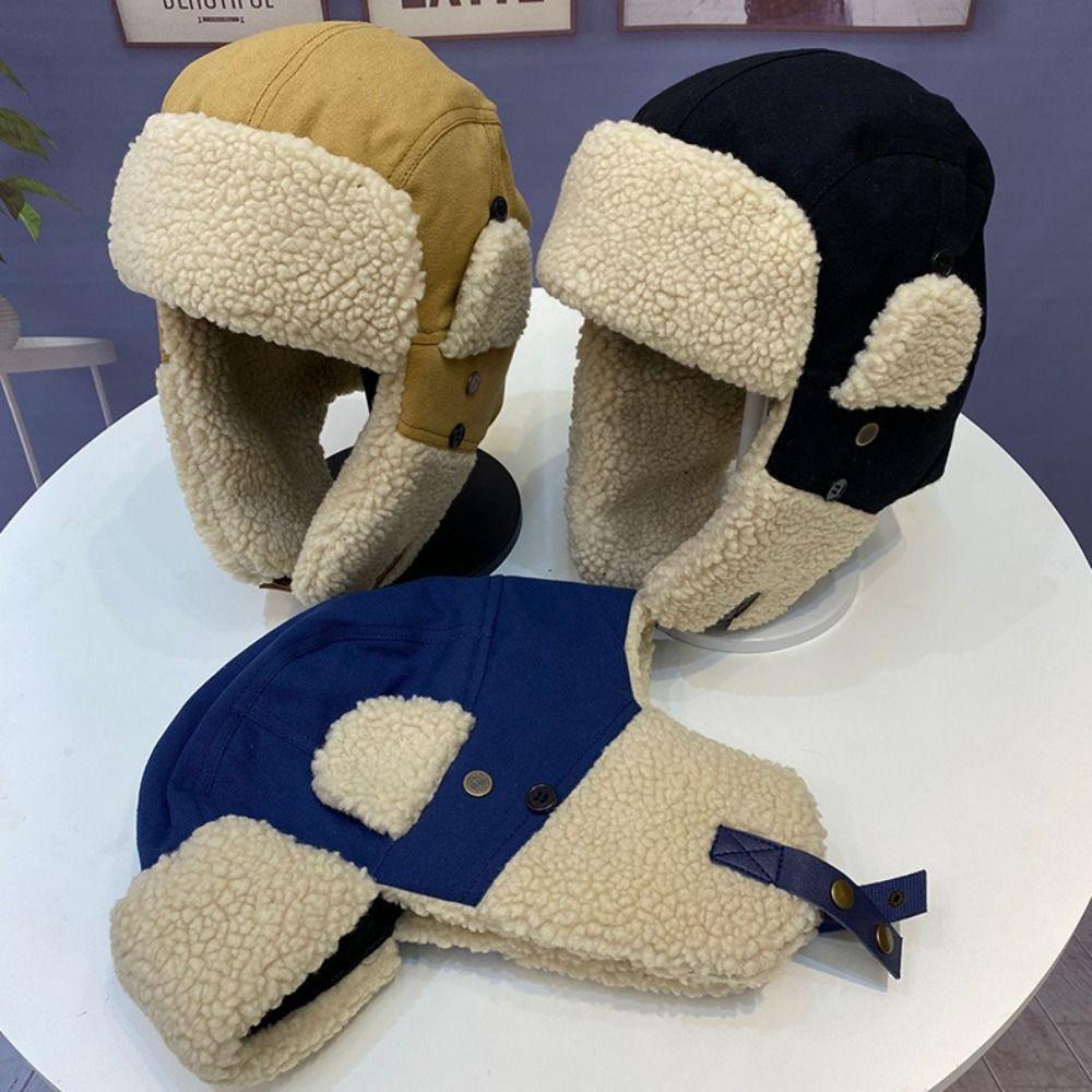 Chapeau de toile d'hiver chapeau de ski chaud chapeau de pilote de mode Lei Feng