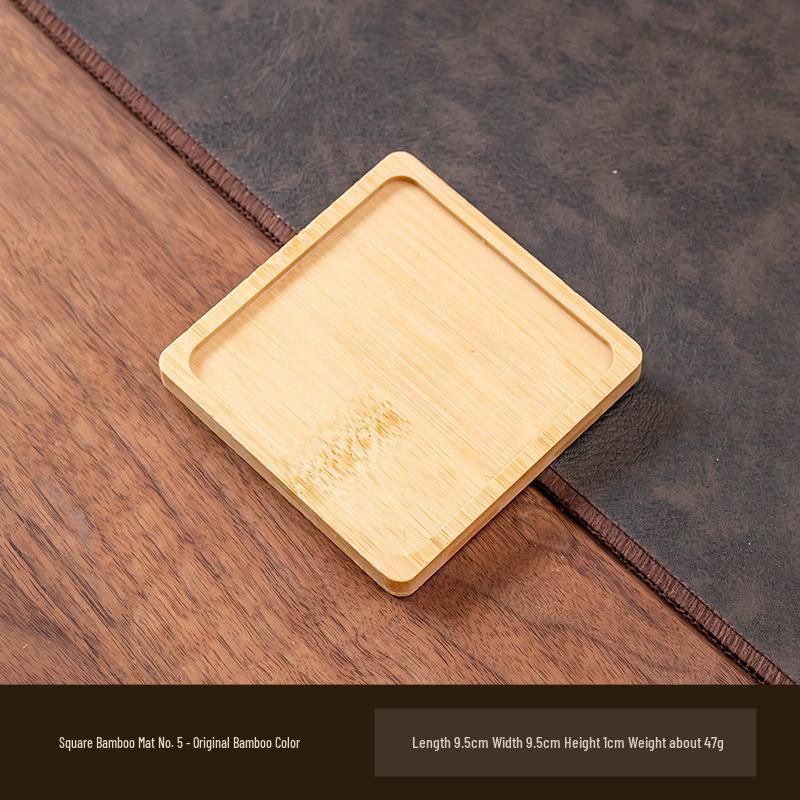 Round Bamboo Anti-Slip Mat & Tray for Indoor Plants, Coasters, and Decor