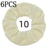 6pcs/lot Candy Color Scrunchies Elastic Hair Band Women Girls Ponytail Holder Rubber Accessories Waffle fabric