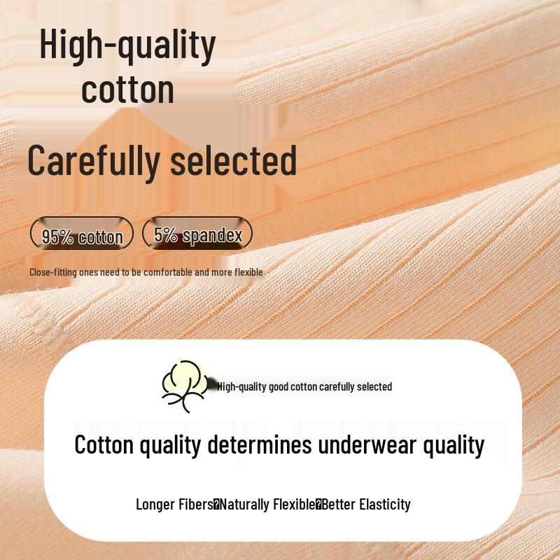 LANGSHA Women's High-Waist Tummy Control Antibacterial Underwear 4-Pack