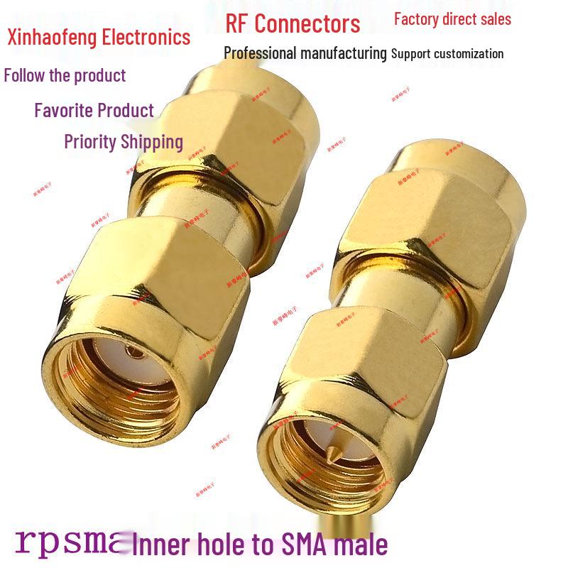 All Copper RP-SMA-JJ Male-to-Male Reverse Polarity GPRS Router WiFi Adapter