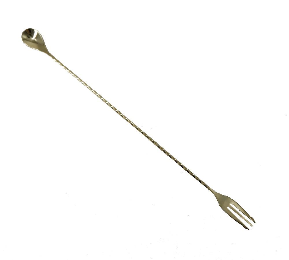 44cm Cucchiaio da Bar Trident Lungo Acciaio Inossidabile Mescolatori per Cocktail Cucchiaio da Bar per Mescolare i Tuoi Cocktail Preferiti
