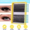 Single Cluster C Curl Multiple Hair False Eyelashes Natural Density 10-16Mdiy Segmented Eyelashes