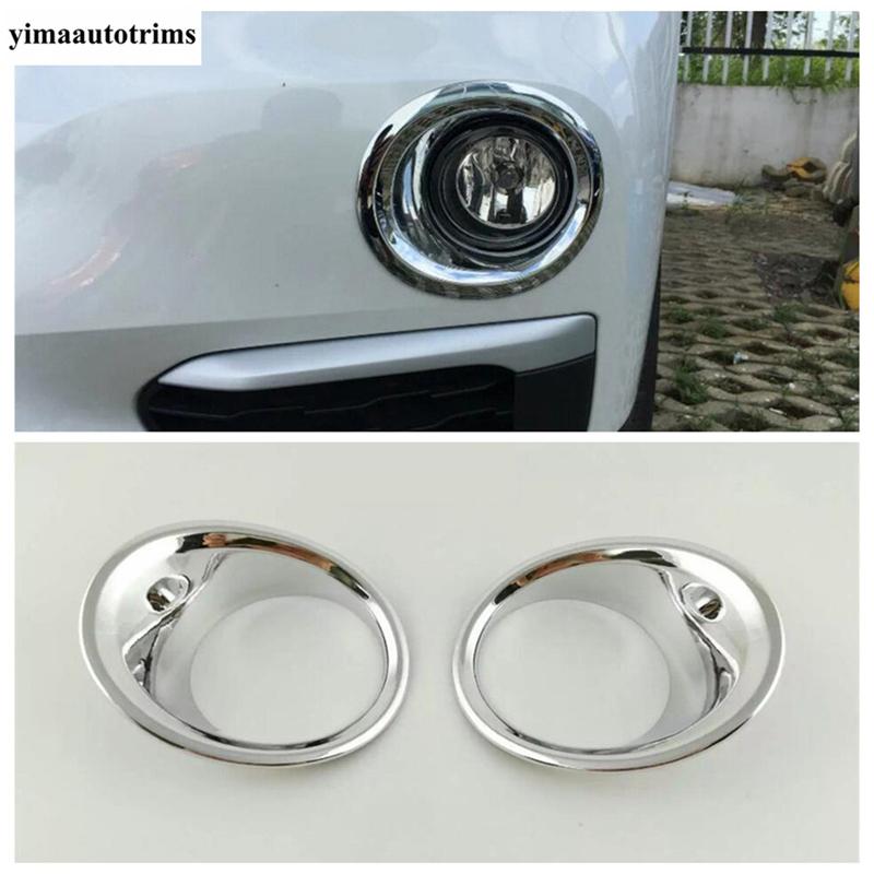 Accessories For BMW X1 F48 2016 2017 2018 Front Fog Light Eyelid Eyebrow Rear Lamp Foglight Cover Trim ABS Chrome Exterior