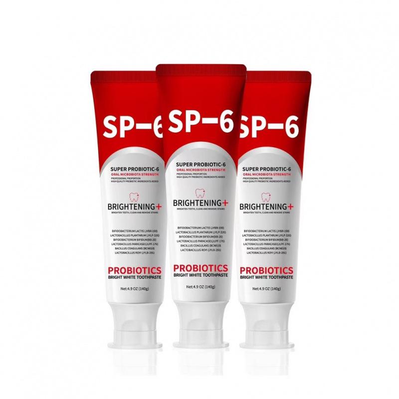 SP-6 Probiotic Whitening Toothpaste, 140g – Deep Clean, Smoke Stain Removal, Fresh Breath, Gum Protection
