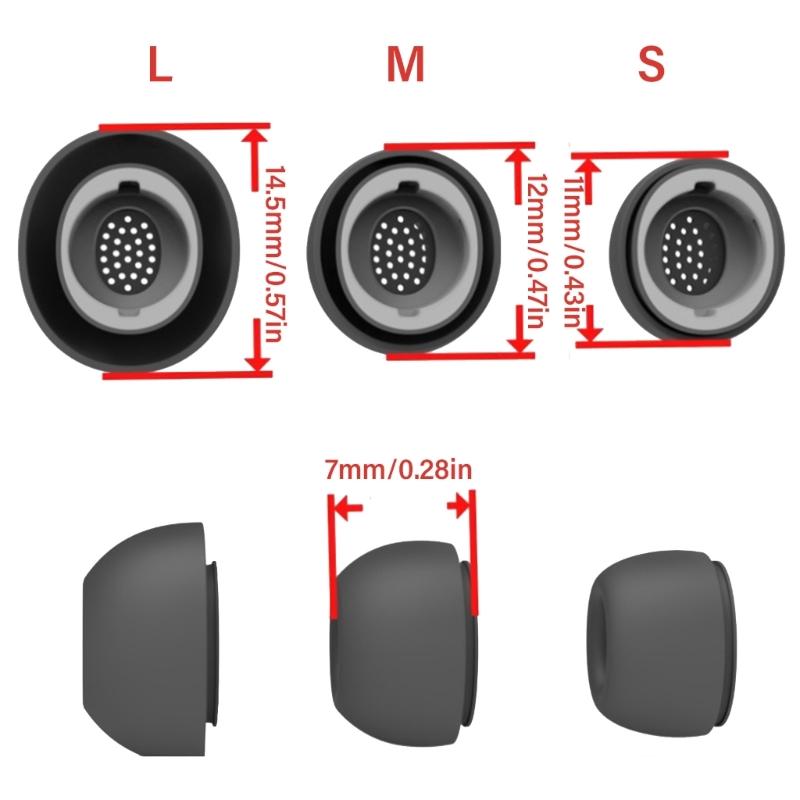 2pcs Silicone Ear Tips Earplug Compatible for Buds 3Pro Earplug Offering Comfortable Fit and Superior Music Experience