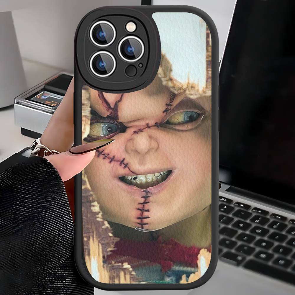 Horror C-Chucky Movie Phone Case For IPhone 16 15 14 13 12 11 Pro Max Plus Leather Shockproof Cover