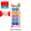 Transparent Magnetic Pushpins – 20/30/40mm Round Whiteboard Magnets for Office & Teaching, Strong Magnetic Force