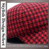 Checkered Casquette Stylish and CP686 [One Limitation] Women's Hat, Cute, (Black)