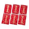 6Pcs Cute Lucky Red Pocket Cartooon New Year Red Packet Red Envelope Bag  Blessing Gift