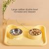 Elevated Cat Bowl Food Container Feeding Double Bowls Dogs Dry Food Bowl Mat