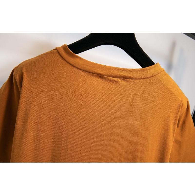 Plus Size Women's T-shirt Dress Summer V-neck Slim Dresses