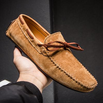 Tamanho Grande 47 48 49 Verão Mocassins de Franja Masculino Sapatos Casuais Planos Leves Respiráveis Slip-On Couro Camurça Sapatos de Condução Masculino
