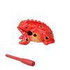 1Pc Colored Thailand Frog Wood Hand-Carved Ornament Toad Creative Vocal Toy Solid Wood Toad Craft Musical Instrument Home Office