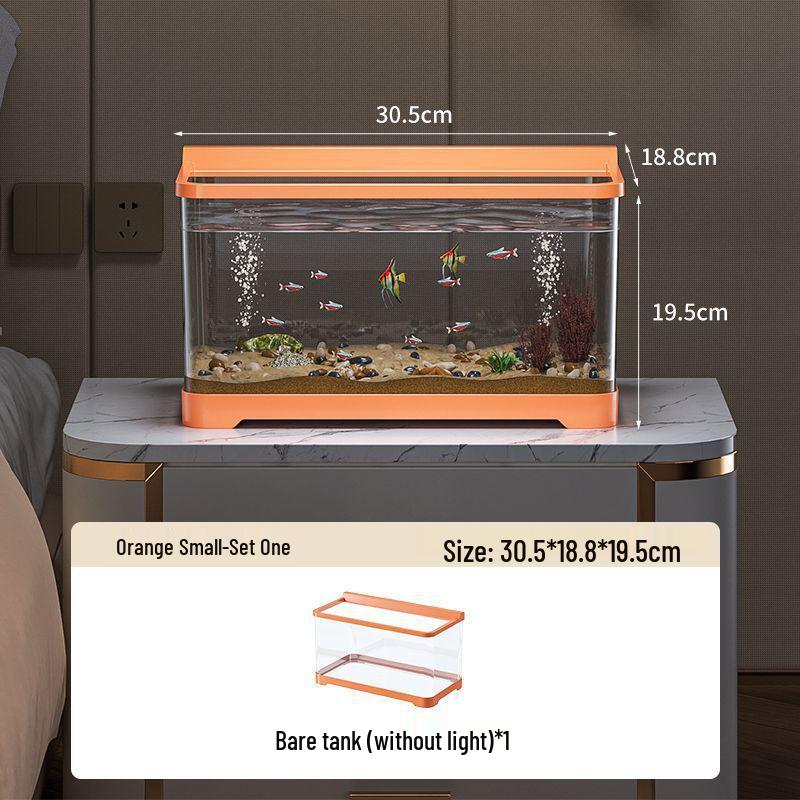 Transparent Plastic Goldfish Aquarium: Eco-Friendly Small/Medium Fish Tank for Living Room or Balcony Landscaping