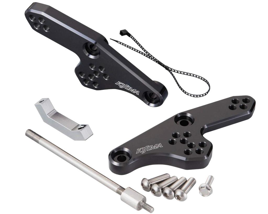 Kijima Bike Parts Step Step Up Bracket CBR250RR Black Anodized HONDA (2BK-MC51) 213-4383B