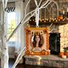 Desktop Picture Holder Mini Halloween Frame, Small Cute Ghost Pumpkin Photo Frame Ornament, Lightweight Wooden Decorative Postcard for Tree,