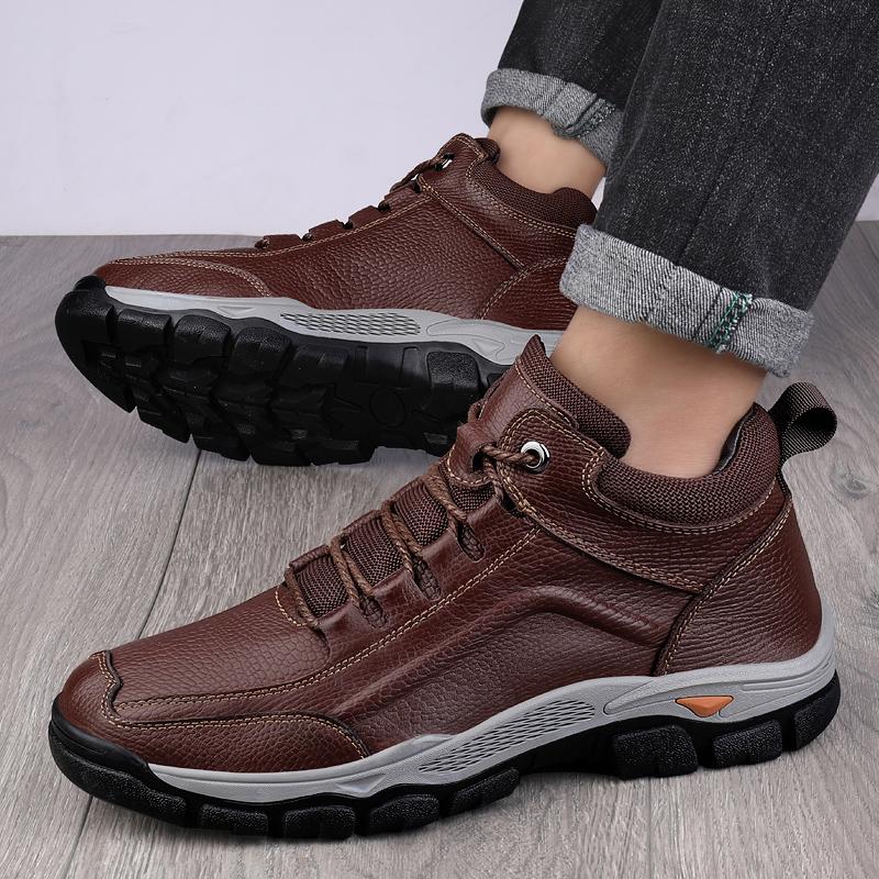 Fashion Stylish Men Winter Plush Snow Boots Classic Male Hiking Shoes All-match Male Comfortable Basic Boots New Brand Men Casual Shoes