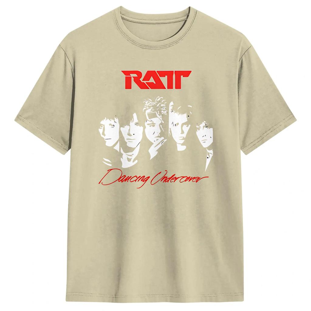 Unisex TShirt Hair Metal Ratt Band Art Hipster Pure Cotton Tee Shirt Short Sleeve T Shirt Round Neck Clothing 4XL 5XL 6XL