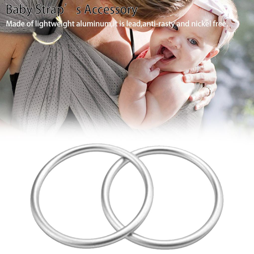2pcs Baby Sling Rings Aluminium Carrying Strap Loop Rust-Proof No-Welds Toddler Ring Accessories