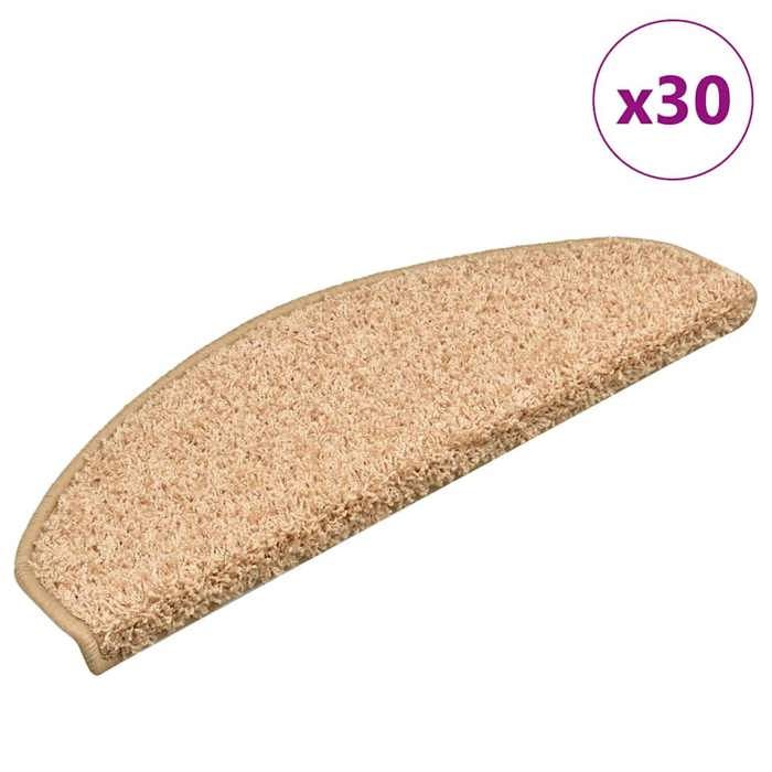 VidaXL Stair Treads 30 Pieces 65 X 21 X 4 Cm Golden Semicircular Large 3365821