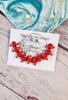 Handmade Knitting Stitch Markers • Red Glass Beads • 10 Pcs