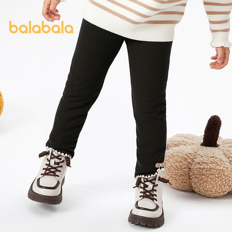 Balabala Baby Girls' Fleece-Lined Winter Leggings