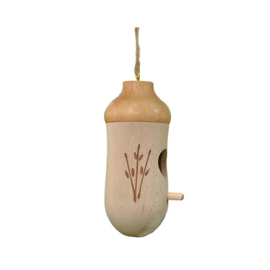 Kolibri-Haus, natürliches Kolibri-Nisthaus aus Holz, handgefertigt, für draußen, zum Aufhängen, Vogelhaus