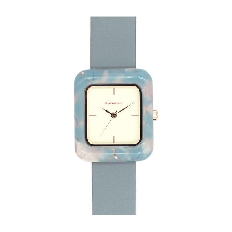 

[Follow] watch Kalanchoe square acetic bezel watch H05022A-1 BL ladies blue