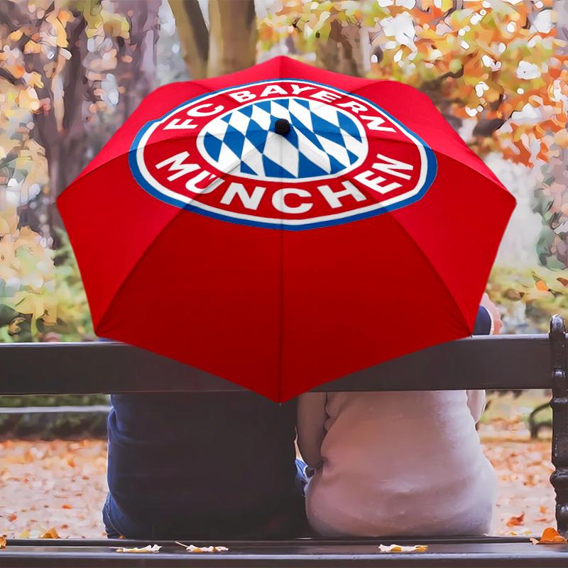 Football Team Umbrella with Automatic Open/Close & Self-8-Rib Heavy-Duty Umbrella, Compact Travel Umbrella Suitable for Outdoor