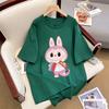 Cartoon Rab cloth short-sleeved T-shirt cute popular rab cloth loose top