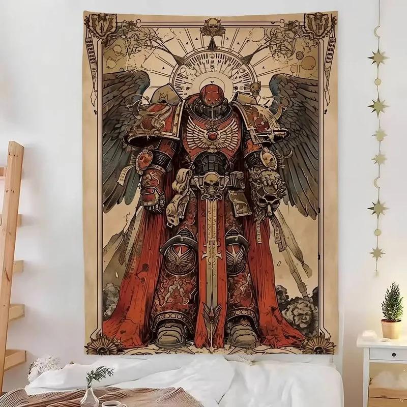 Gorgeous Battle Armor Theme Tapestry Gothic Artistic Design Tapestry Retro Bedroom And Living Room Wall Decoration